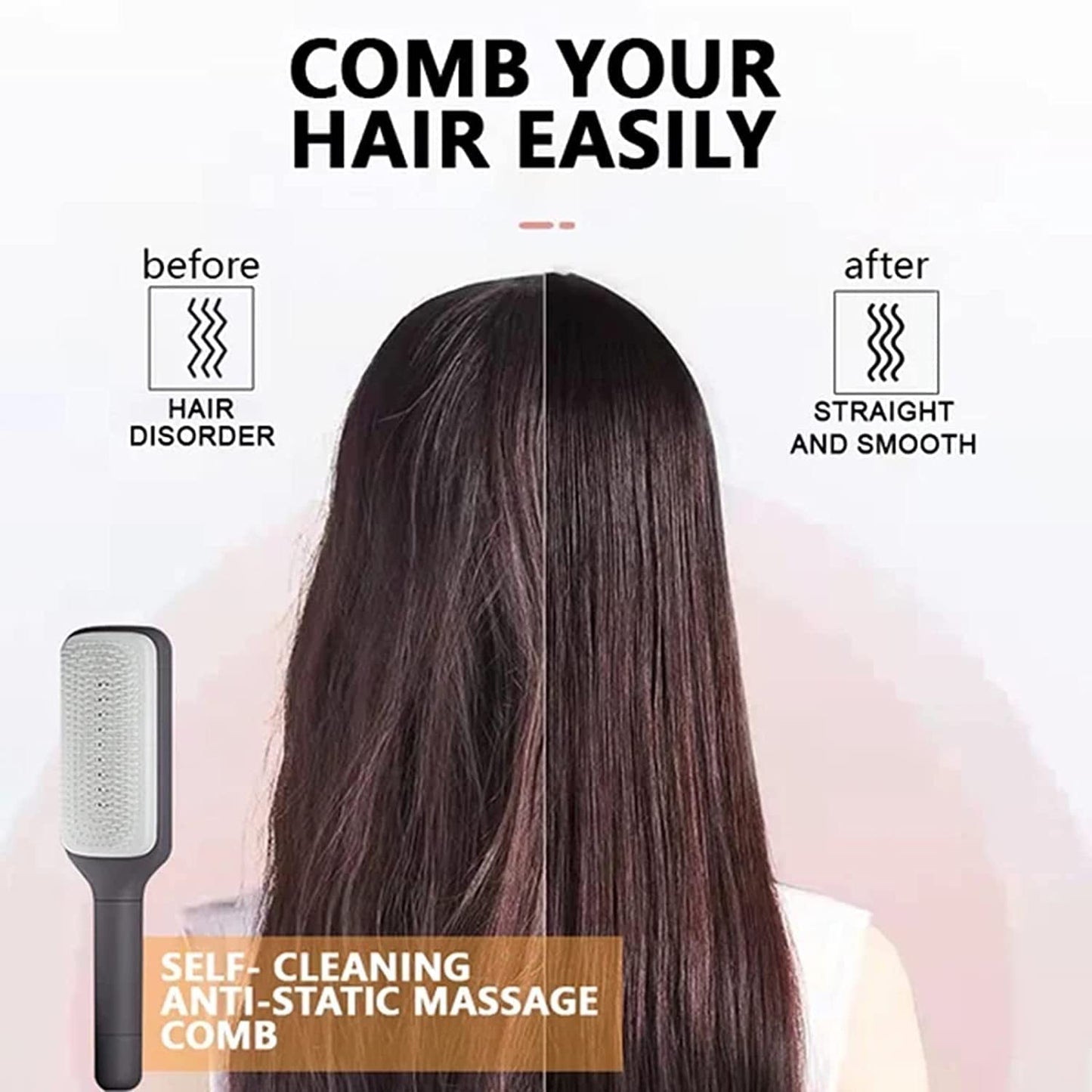 SleekSweep - 4 In 1 Self Cleaning Hair Brush