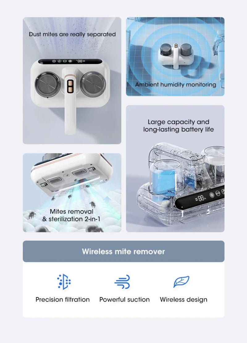 BedShield - Wireless Mattress Vacuum Mite Remover