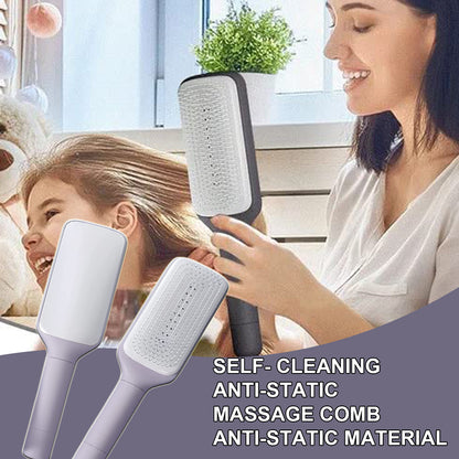 SleekSweep - 4 In 1 Self Cleaning Hair Brush