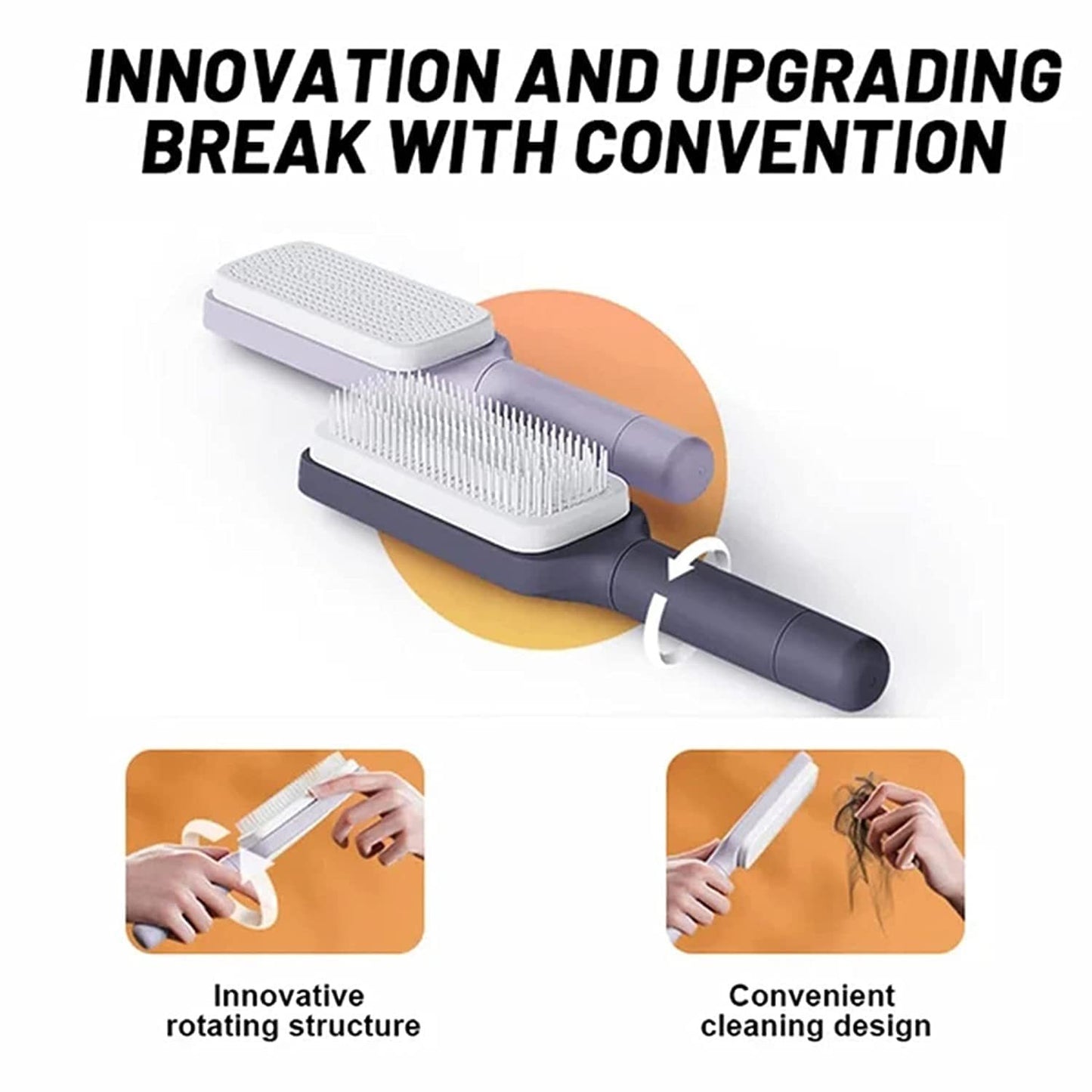 SleekSweep - 4 In 1 Self Cleaning Hair Brush